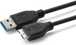 Microconnect USB3.0AB2MICRO Regular USB 2.0 σε micro USB 2m Μαύρο