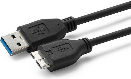 Microconnect Regular USB 3.0 to micro USB Cable Μαύρο 0.5m (USB3.0AB05MICRO)