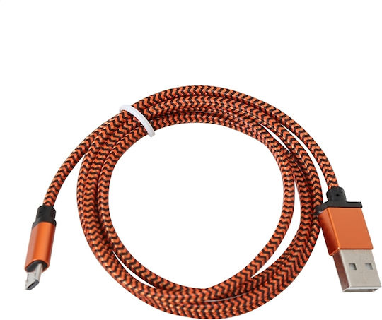 Platinet Geflochten USB 2.0 auf Micro-USB-Kabel Orange 1m (PUCFB1O) 1Stück