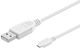 Microconnect Regular USB 2.0 spre micro USB Cablu Alb 5m (USBABMICRO5W) 1buc