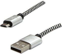 Logo Collection Geflochtenes USB 2.0 Micro-USB-Kabel 1m Weiß