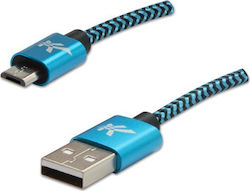Logo Collection Braided USB 2.0 Cabluri Micro USB 2m Negru