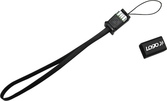 Logo Collection Keychain USB 2.0 to micro USB Cable Μαύρο 0.3m (81925)