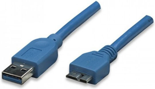 Techly Regular USB 3.0 to micro USB Cable Μπλε 0.5m (304857)