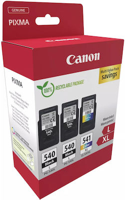 Canon PG-540Lx2/CL-541XL Πακέτο Μελανιών Εκτυπωτή InkJet Μαύρο / Κυανό / Ματζέντα / Κίτρινο (5224B017)