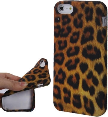 Leopard Series Back Cover Σιλικόνης Κίτρινο (iPhone 5/5s/SE)