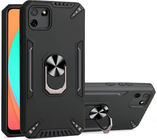 360 Full Cover Plastic / Silicon Negru (Realme C11)