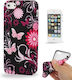 Fashionable Flowers Pattern Back Cover Silicone (iPhone 5/5s/SE)