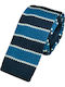 E-Ties Men's Tie Knitted Printed in Blue Color
