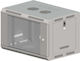 Q-Lantec Επιτοίχια Καμπίνα Rack 9U Γκρι SW-9U-600-500-N-DSJ-OP-RP-B-S