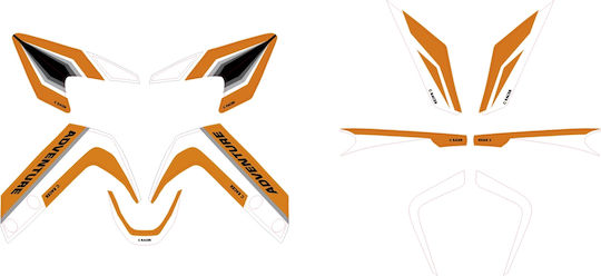 C-Racer Αυτοκόλλητα Σετ Πορτοκαλί