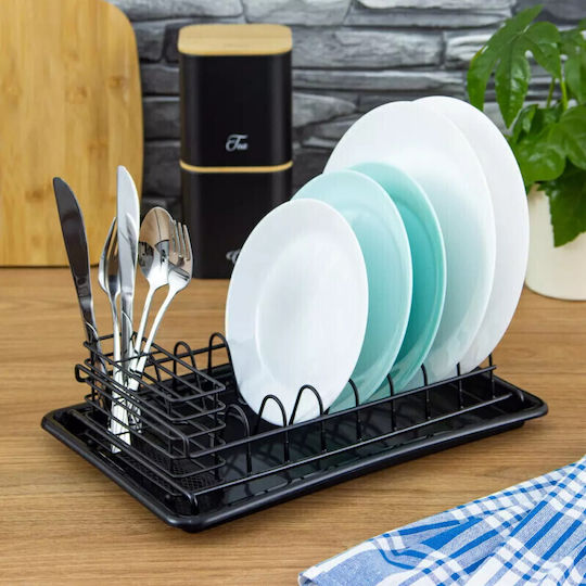 KING Hoff Sink Strainer Metallic Black 38x24.5x9.5cm