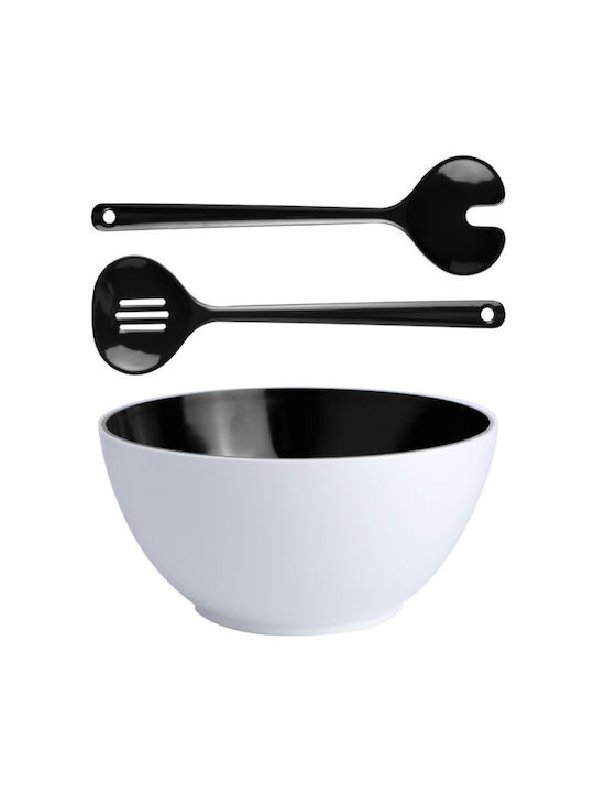 Marine Business Melamine Salad Bowl Black 25x25cm 3pcs