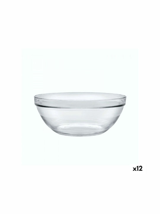 Glass Salad Bowl Transparent 12cm 12pcs