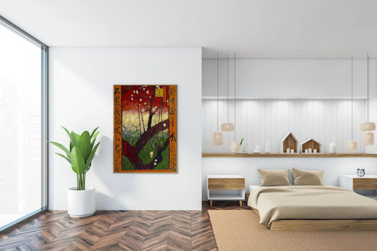 Vincent Van Gogh - Bloeiende Pruimenboomgaard- Naar Hiroshige Painting Copy of Van Gogh on Canvas 70x100cm