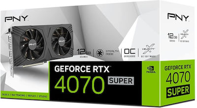 PNY GeForce RTX 4070 Super 12GB GDDR6X OC DF Κάρτα Γραφικών