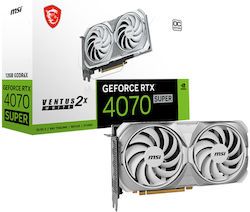 MSI GeForce RTX 4070 Super 12GB GDDR6X Ventus 2X OC White Graphics Card