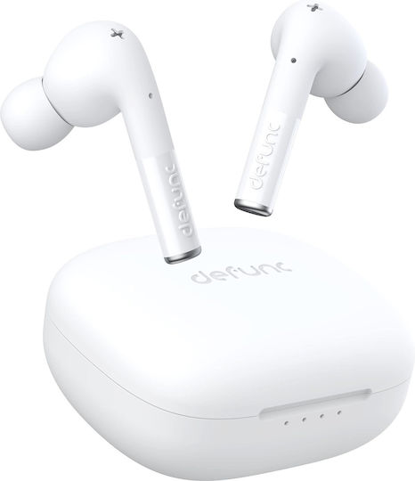 Defunc True Entertainment In-ear Bluetooth Handsfree Ακουστικά με Θήκη Φόρτισης Λευκά