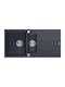 GraniteQ Evan 156 Drop-In Sink Inox W100xD50cm Black