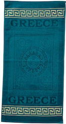 Beach Towel Cotton Petrol Blue