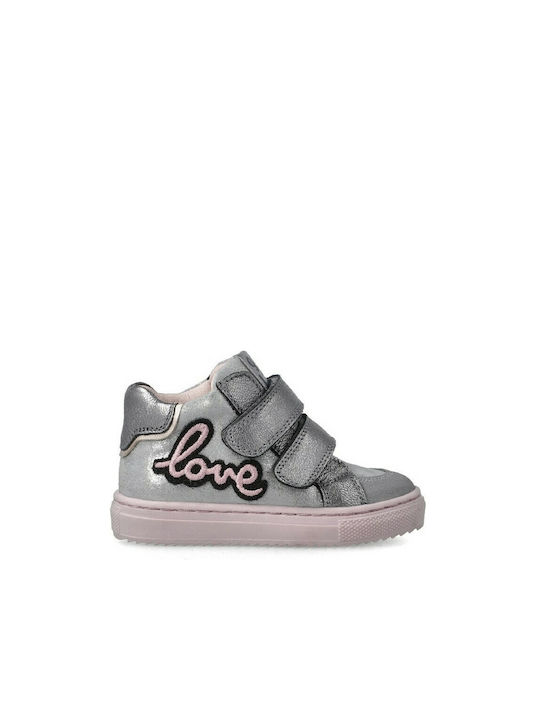 Garvalin Kids Sneakers High with Scratch Gray