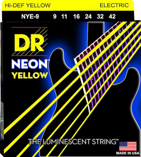 DR Neon Σετ Χορδών Steel Ηλεκτρικής Κιθάρας 9 - 42"