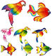 Papier Karneval Girlande 2Stück (Μverschiedene Designs/Farben)