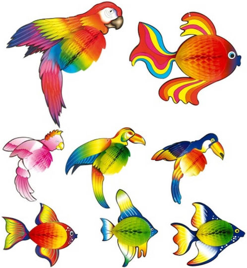 Papier Karneval Girlande 2Stück (Μverschiedene Designs/Farben)