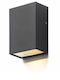 Rendl Light Studio Pekko Wall-Mounted Outdoor Light LED IP54 3W with Warm White Light Double Beam 6.5x3.8x8.7εκ.