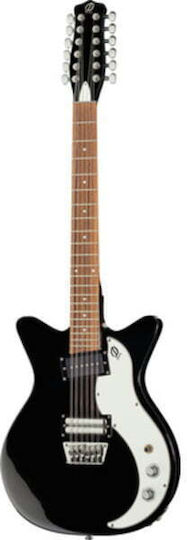 Danelectro 59x12 Black Elektrische Gitarre SG Schwarz