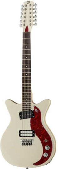 Danelectro Електрическа Китара SG с H Конфигурация на Пикапите Крем