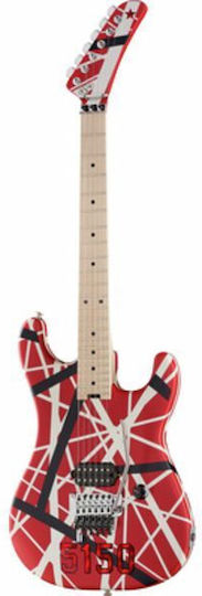 EVH Striped 5150 Red Electric Guitar Stratocaster Red