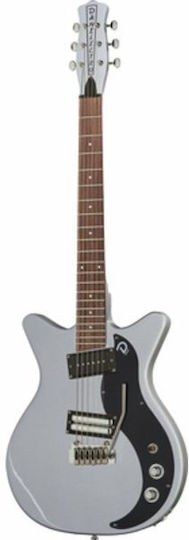 Danelectro 59 Xt Silver Електрическа Китара SG с H Конфигурация на Пикапите Сребърен