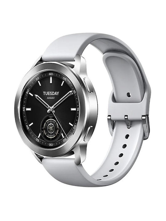 Xiaomi Watch S3 Waterproof with Heart Rate Monitor (Silver)