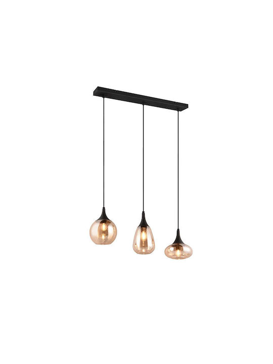 Trio Lighting Lumina Pendant Light Three-Light Rail Honey