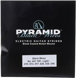 Pyramid Schwarze Nylon E-Gitarrensaiten Set 10 - 46