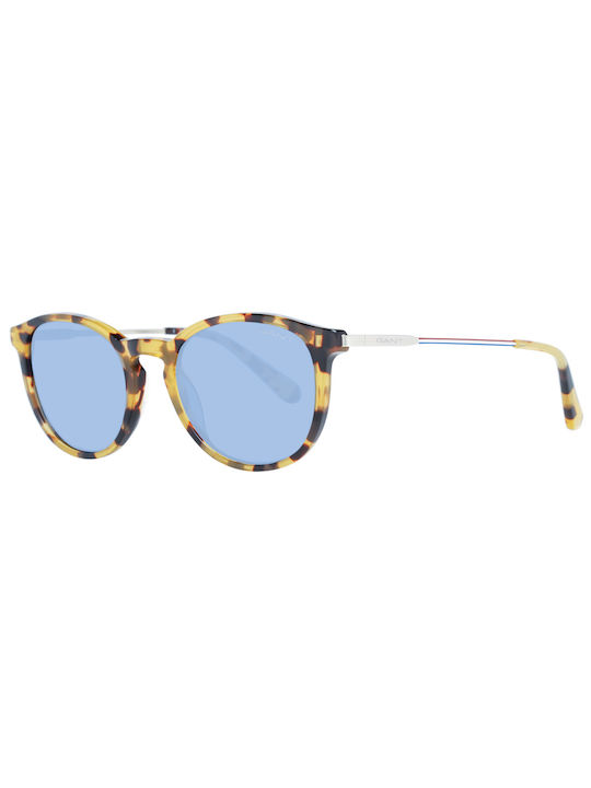 Gant Sonnenbrillen mit Mehrfarbig Schildkröte Rahmen und Blau Linse GA7217 53V