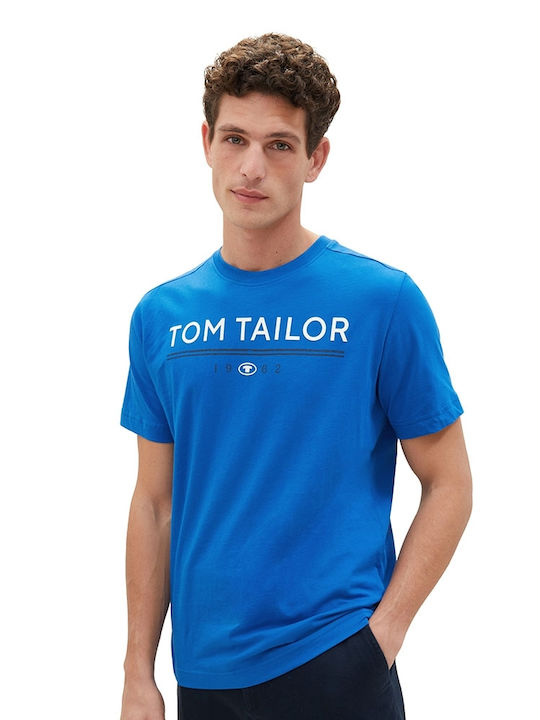 Tom Tailor Herren T-Shirt Kurzarm Blau