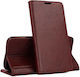 A Flap Leatherette Holster Magnet Wallet Leather Burgundy (Nokia C31Realme C31)
