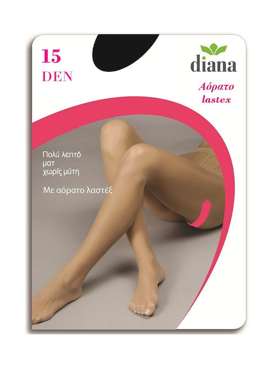 Diana Women's Pantyhose 15 Den Tightening Off-Black Polka Dot