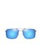 Maui Jim Aeko Men's Sunglasses with Gray Metal Frame and Blue Polarized Mirror Lens 886-3