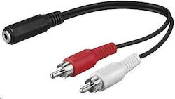 PremiumCord 3,5 мм женски-2x RCA мъжки 1,5 м KJACKCINB2