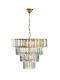 ArkoLight Chandelier with Crystals 7xE14 Gold 3551-2/7