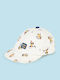Mayoral Kids' Hat Jockey Fabric Beige