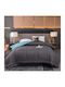 Homeone Bettdecke Einzelbett 160x220cm 1 + 1 Gratis Dark Grey - Turquoise