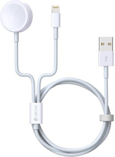 Devia Wearable Charger Apple Watch Whiteς
