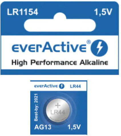 EverActive Алкални Батерии За часовници LR44 1.5V 10бр