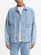 Trucker Denim Geacă Albastră