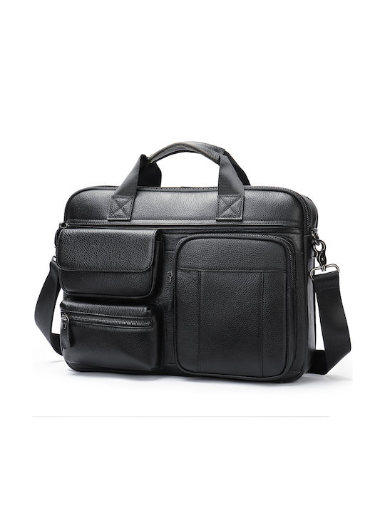 Cardinal Leather Men's Briefcase Black