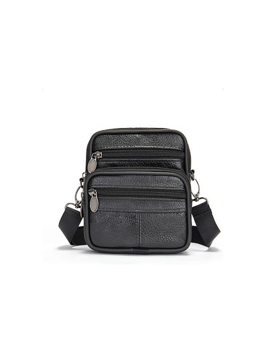 Cardinal Leder Herrentasche Schulter / Crossbody Schwarz